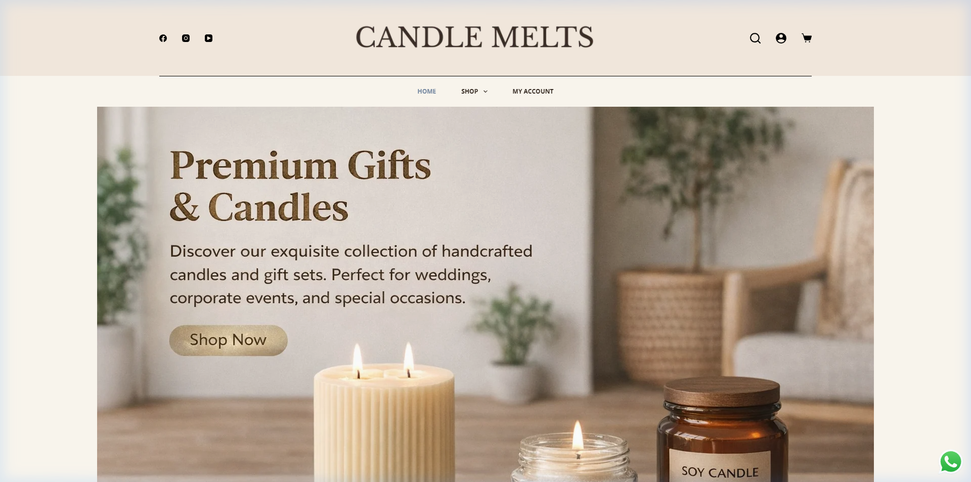 Candlemelts website preview